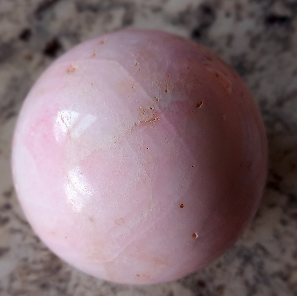 Peruvian Pink Opal Sphere Natural Unique 💓 - Picture 8 of 8